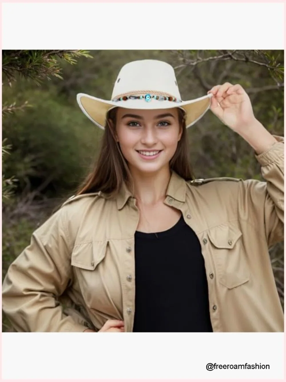 8pcs Ethnic Beaded Hat Bands - Western Cowboy Hat Belts for Women Men